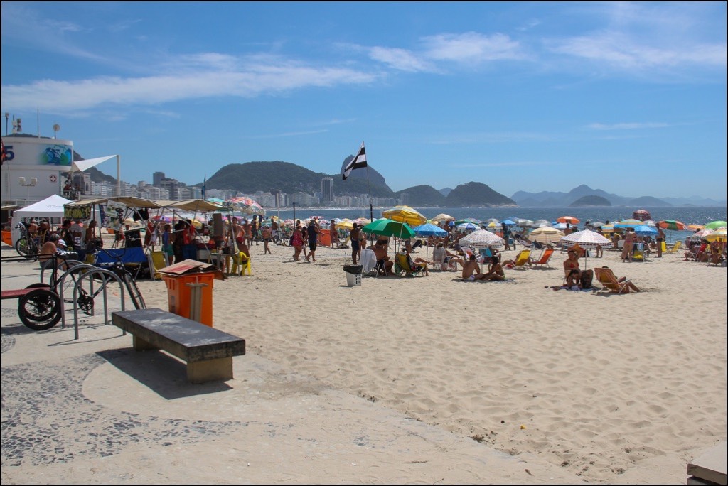 CopaCabana Beach is located in a scenic area of Rio de Janeiro